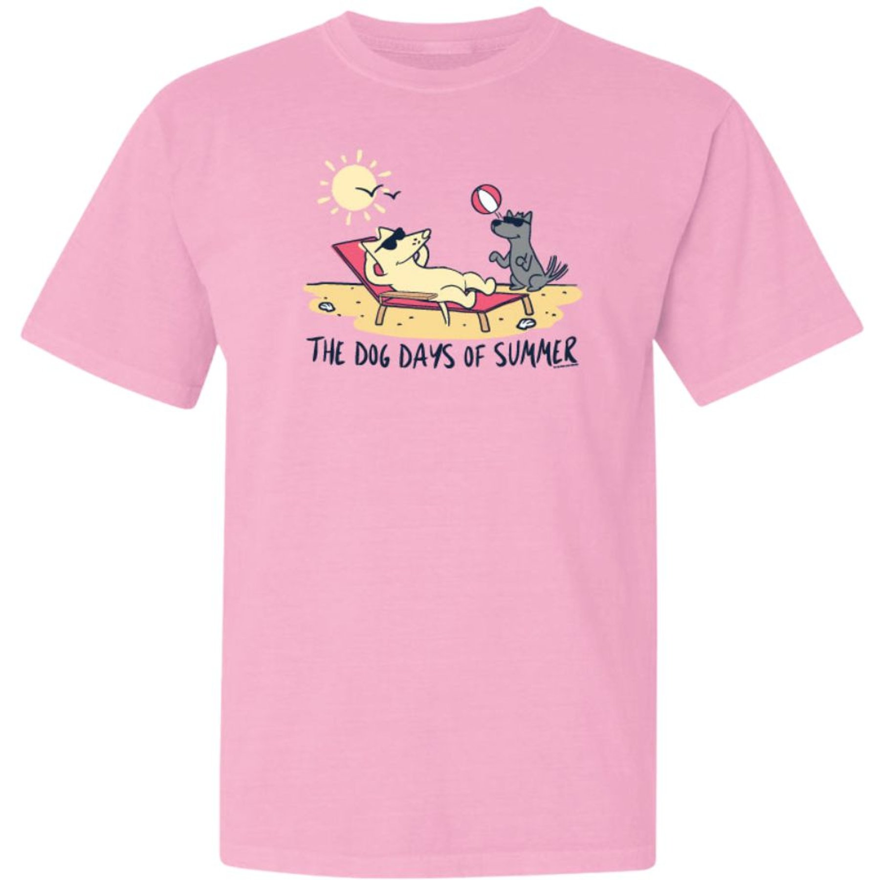 Teddy the Dog The Dog Days of Summer Classic Tee, Sweet Pink, XXX-Large