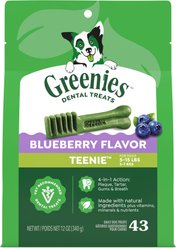 Greenies Blueberry Teenie Dental Dog Treats, 43 count