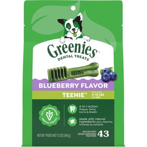 Greenies Blueberry Teenie Dental Dog Treats, 43 count