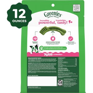Greenies Natural Teenie Puppy Dental Dog Treats, 43 count