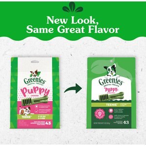 Greenies Natural Teenie Puppy Dental Dog Treats, 43 count