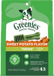 Greenies Teenie Sweet Potato Natural Small Dental Dog Treats, 43 count