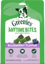 Greenies Anytime Bites Blueberry Flavor Soft & Chewy Dog Treats, 10.3-oz bag