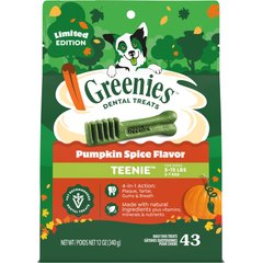 Greenies Pumpkin Spice Flavor Dental Dog Treats, Teenie, 43 count