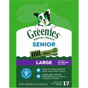 Greenies Aging Care Natural Large Dental Dog Treats, 17 count