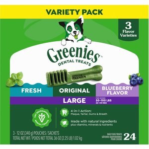 Greenies Variety Pack Natural Large Dental Dog Treats, 24 count