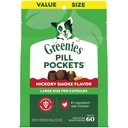 Greenies Pill Pockets Canine Hickory Smoke Flavor Natural Dog Treats, Capsule Size, 60 count