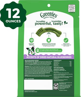 Show full view: Greenies Blueberry Regular Dental Dog Treats, 12 count slide 4 of 11