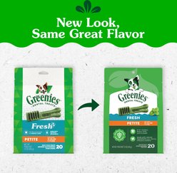 Greenies Petite Natural Fresh Mint Dental Dog Treats, 20 count slide 2 of 9