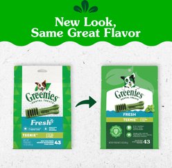Greenies Natural Fresh Mint Teenie Dental Dog Treats, 43 count slide 2 of 9