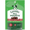 Greenies Pill Pockets Canine Hickory Smoke Flavor Natural Dog Treats, Tablet Size, 30 count