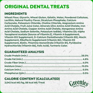 Greenies Regular Natural Original Chicken Flavor Dental Dog Treats, 36 count