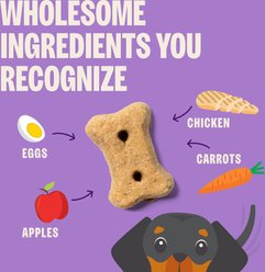 Old Mother Hubbard by Wellness Classic Chick'N'Apples Natural Mini Oven-Baked Biscuits Dog Treats, 1.25-lb bag slide 2 of 9