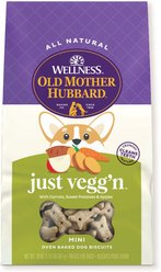 Old Mother Hubbard by Wellness Classic Just Vegg'N Natural Mini Oven-Baked Biscuits Dog Treats, 20-oz bag