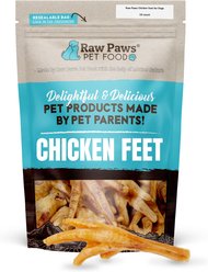 Raw Paws Dried Chicken Feet Dehydrated Dog Treats, 10 count