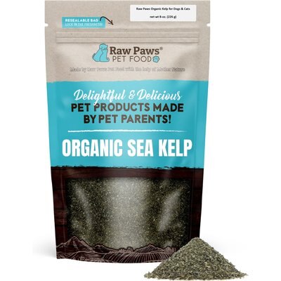 Raw Paws Raw Paws Organic Sea Kelp Powder Supplement Food Topper for Dogs & Cats, 8-oz bag