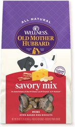 Old Mother Hubbard by Wellness Classic Savory Mix Natural Mini Oven-Baked Biscuits Dog Treats, 1.25-lb bag