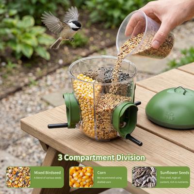 Show full view: LONA Love Nature Weatherproof Finch Wild Bird Tube Feeder, Green, 800-mL slide 2 of 10