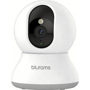blurams 2K Indoor Motion Tracking Night Vision Security Pet Camera, White