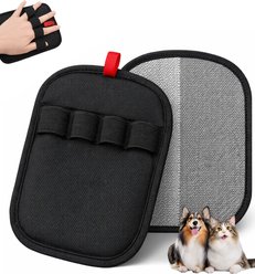 Fido Fave Reusable Washable Pet Hair Remover Glove Lint Remover Electrostatic Dog & Cat Hair Removal Mitt, Black