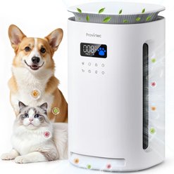 Provirtec H13 True HEPA Deodorizer for Pets Large Room Air Purifier, White