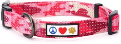 Pawtitas Nylon Reflective Dog Collar, Camouflage Pink, Small: 11 to 16-in neck, 5/8-in wide