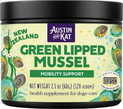 Austin and Kat New Zealand Green Lipped Mussel Dog & Cat Supplement, 2.32-oz bag