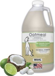 Wahl Oatmeal Anti-Itch Soothing Coconut Lime Verbena Dog Shampoo, Frosted White/Gold, 1/2-gal bottle
