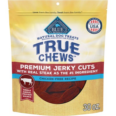Blue Buffalo Blue Buffalo True Chews Premium Jerky Cuts Natural Steak Dog Treats, 30-oz bag