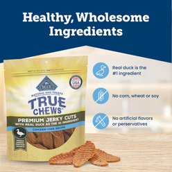 Blue Buffalo True Chews Premium Jerky Cuts Natural Duck Dog Treats, 22-oz bag slide 2 of 9