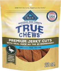 Blue Buffalo True Chews Premium Jerky Cuts Natural Duck Dog Treats, 22-oz bag