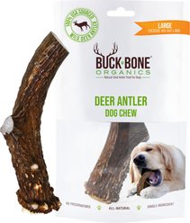 Buck Bone Organics Premium Whole Deer Antler Dog Chew, 1 count, Large