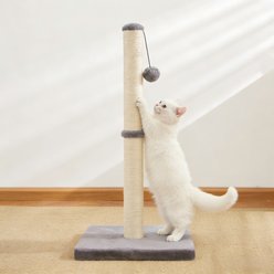 DOPZER 25-in Tall Sisal Cat Scratching Post, Grey