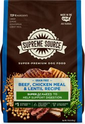 Supreme Source Beef, Chicken Meal & Lentil Recipe Dry Dog Food, 11-lb bag