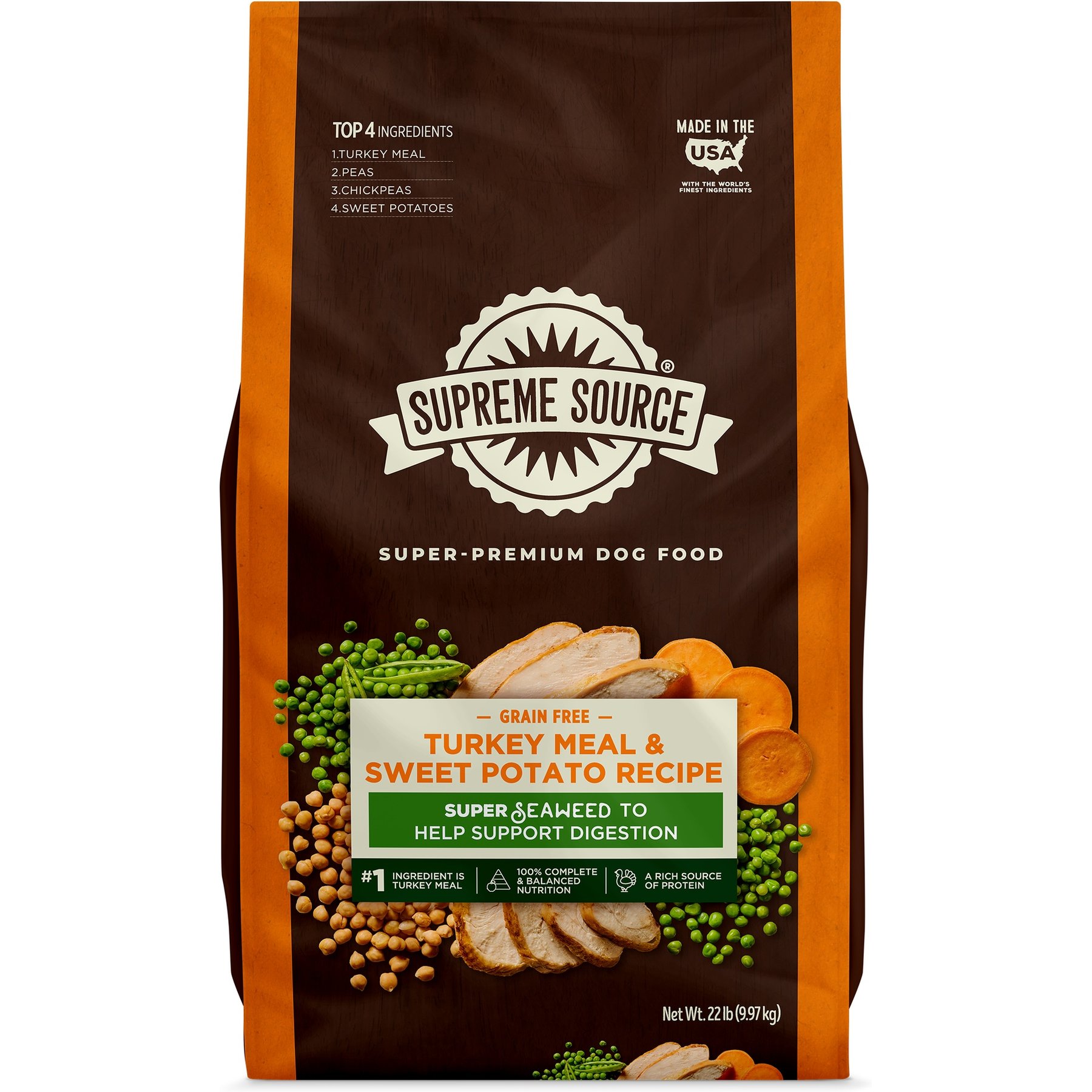 Supreme Source Grain-Free Turkey Meal & Sweet Potato Recipe Dry Dog Food, 22-lb bag