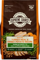 Supreme Source Grain-Free Turkey Meal & Sweet Potato Recipe Dry Dog Food, 11-lb bag