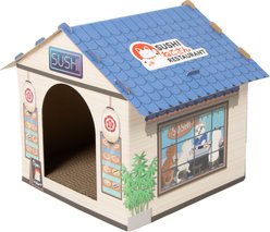 Kitty City Sushi Restaurant Scratch House Cat Toy, Multicolor