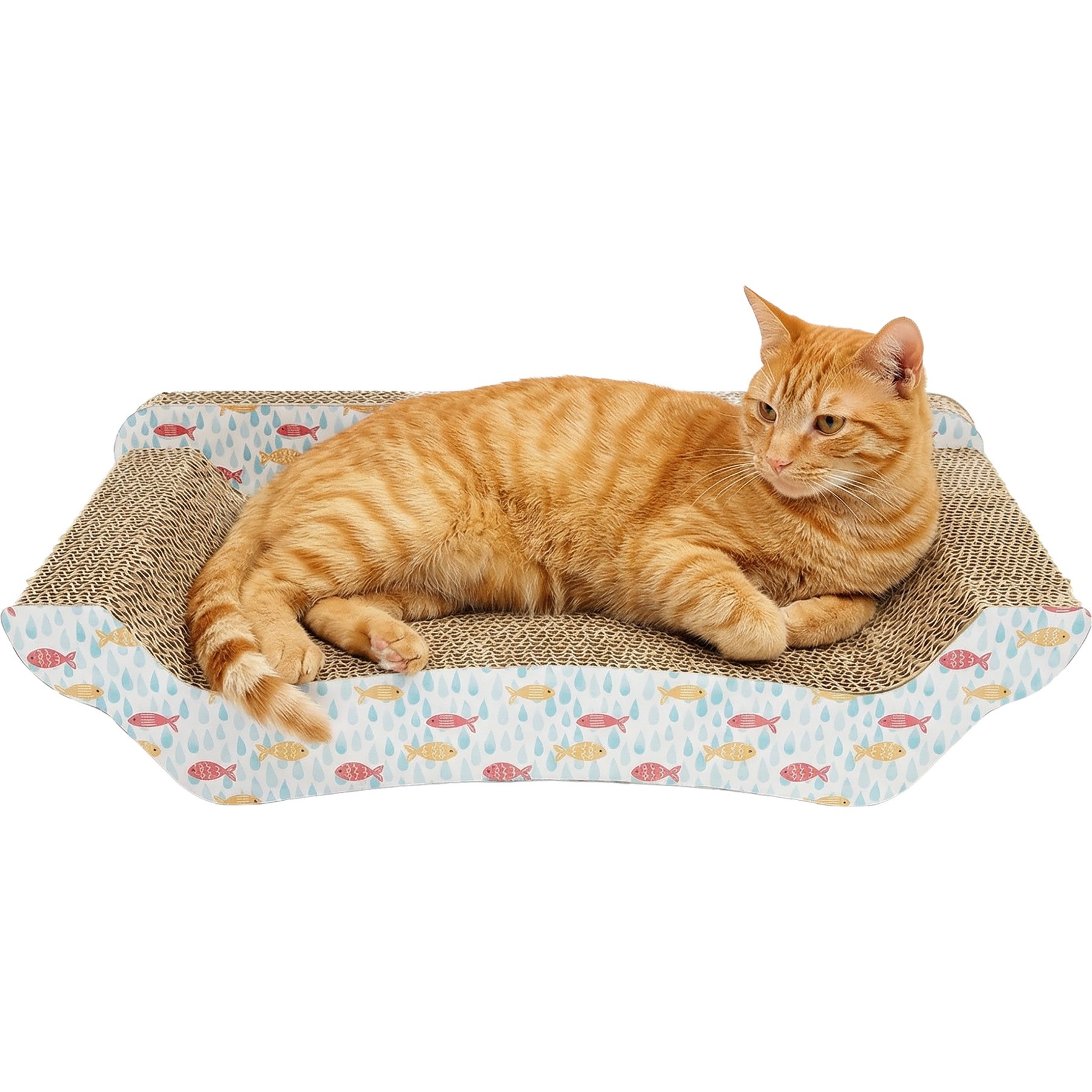 Kitty City Sofa Lounger Scratcher Cat Toy, Multicolor