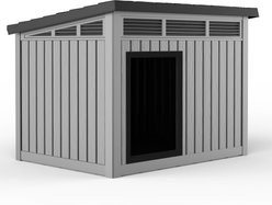 jansno Indoor & Outdoor Weatherproof Roof Dog House, Gray