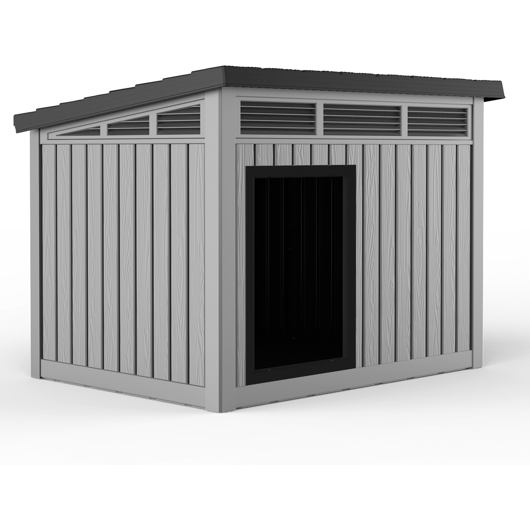 jansno Indoor & Outdoor Weatherproof Roof Dog House, Gray
