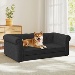 Yafylly Modern Couch Memory Foam Furniture Style Dog Sofa Bed, Medium: 38 x 23 x 14-in, Black