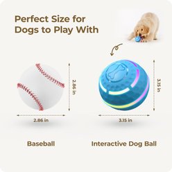 Kseroo Automatic Rolling LED Ball & Rechargeable Moving Tough Chew Dog Toy Variety Pack, Blue slide 2 of 9