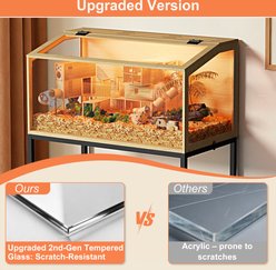 Wisfor Indoor Chew-Proof Wooden Hamster Cage with Stand, Clear, 31.5 x 15.75 x 45.67-in slide 2 of 9