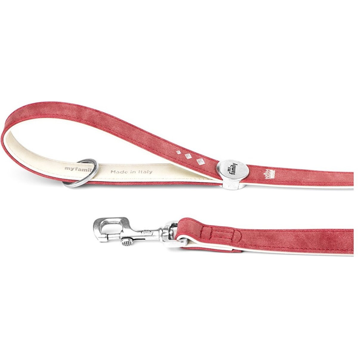 myfamily Royal Dog Leash, Red, 6-ft long, 1-in wide