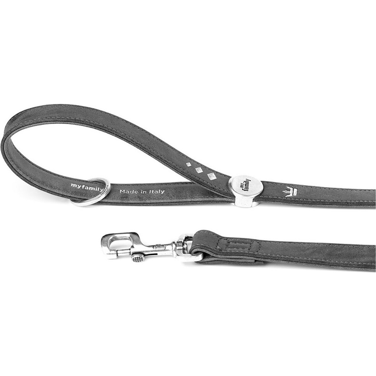 myfamily Royal Dog Leash, Grey, 6-ft long, 0.6-in wide