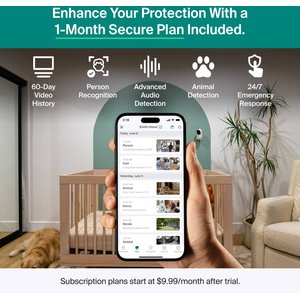 Arlo Essential Pan Tilt Indoor Security 2K App-Compatible Plug-in-Power Pet Camera, White