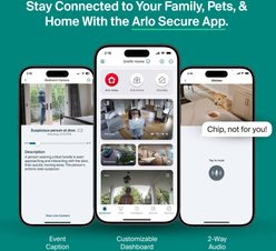 Arlo Essential Indoor Security 2K App-Compatible Plug-in-Power 3rd Gen Pet Camera, White slide 2 of 8