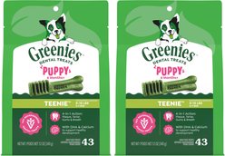 Greenies Natural Teenie Puppy Dental Dog Treats, 86 count bundle