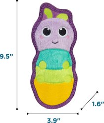 Outward Hound Tough Skinz Stuffing-Free Caterpillar Plush Dog Toy, Multicolor, Medium slide 2 of 6