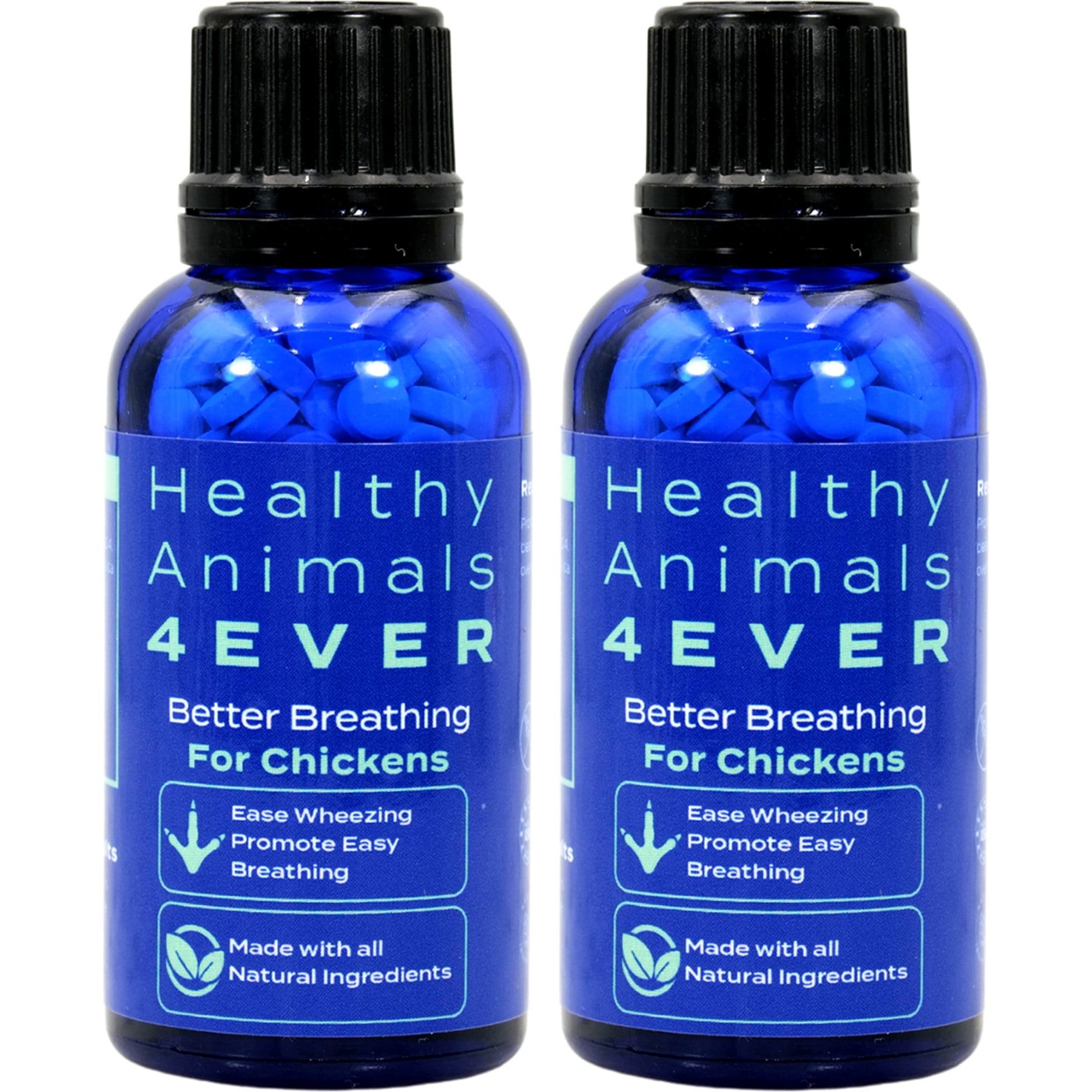 Healthy Animals 4Ever Respiratory Care Support Pellet Chicken Supplement, 25-g bottle, 2 count